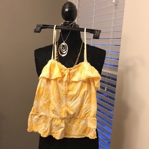 PAC Sun Crop Top, Tank Top, excellent, yellow,adjustable